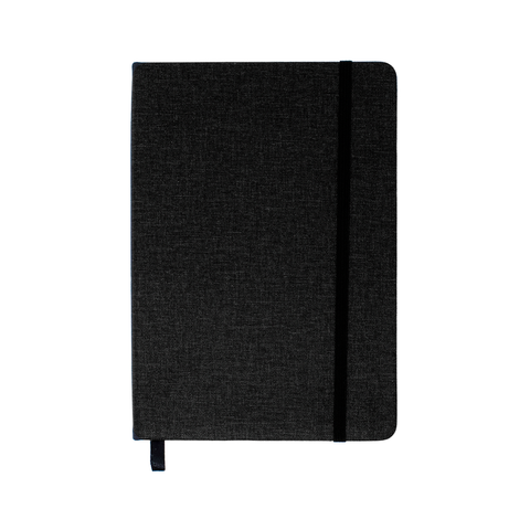 Libreta ecológica CRAFTT FC13 tamaño A5 (14.4 x 21 cm), con 100 hojas y cubierta dura hecha de botellas y papel reciclado. Ideal para notas, bocetos o diario. Diseño resistente, profesional y sustentable.