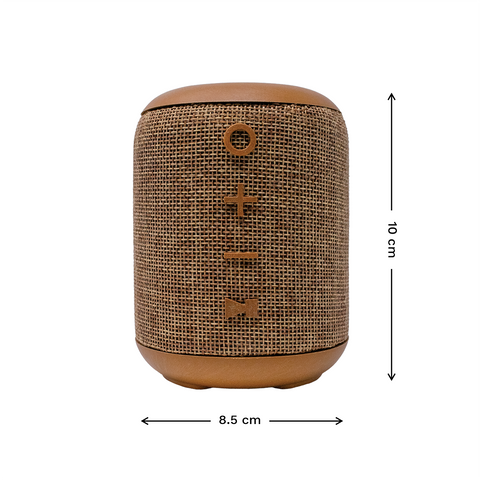BOCINA ECO-BEATT TSS3 , Bluetooth, Inalámbrica , Resistente al Agua, Hecho de Material Eco-Wood y Yute con + De 15 Horas Continuas de Reproduccion y Sonido Superb-Bass.