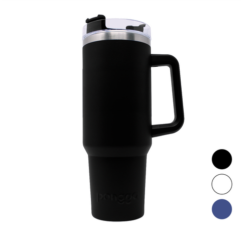 THERMO YAKK PP40 con aza y aislamiento hermético ALLOYTECH, tapa corrediza y popote , 1200 ml