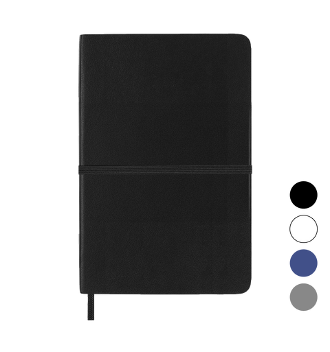 Libreta ecológica CRAFTT SC11 tamaño A5 (14.4 x 21 cm), con 100 hojas y cubierta suave hecha de botellas y papel reciclado. Ideal para notas, bocetos o diario. Diseño resistente, profesional y sustentable.