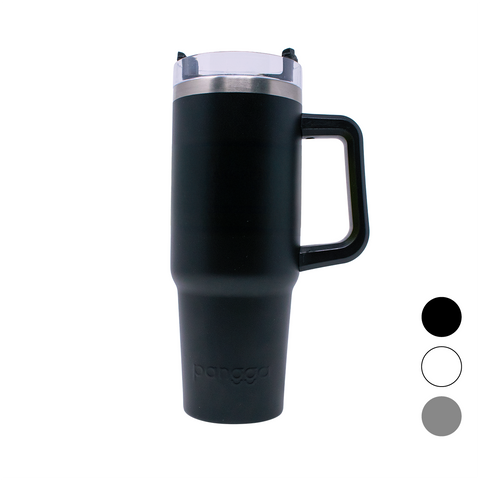THERMO YAKK PP30 con aza y aislamiento hermético ALLOYTECH, tapa corrediza y popote , 900 ml