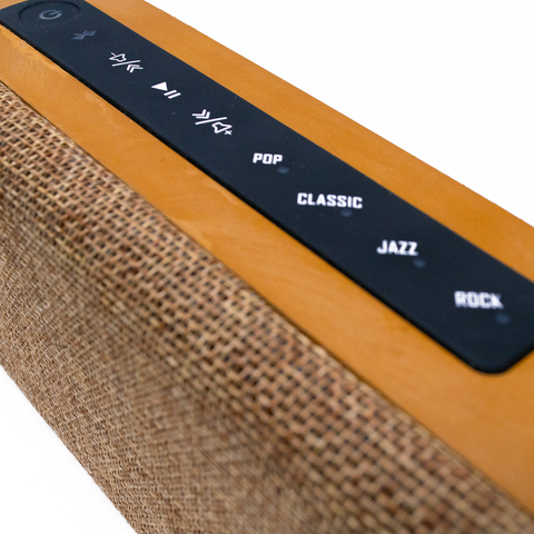 BOCINA ECO-BEATT REFLEXO TSS5 , Bluetooth Inalámbrica Resistente al Agua, Hecho de Material Eco-Wood con + De 12 Horas Continuas de Bateria y Sonido Superb-Bass.
