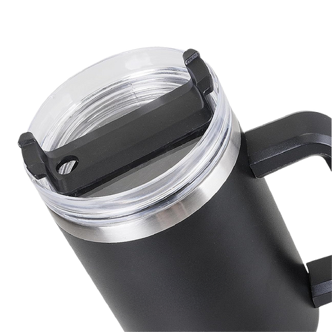 THERMO YAKK PP40 con aza y aislamiento hermético ALLOYTECH, tapa corrediza y popote , 1200 ml