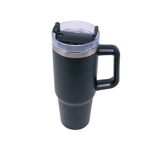 THERMO YAKK PP30 con aza y aislamiento hermético ALLOYTECH, tapa corrediza y popote , 900 ml