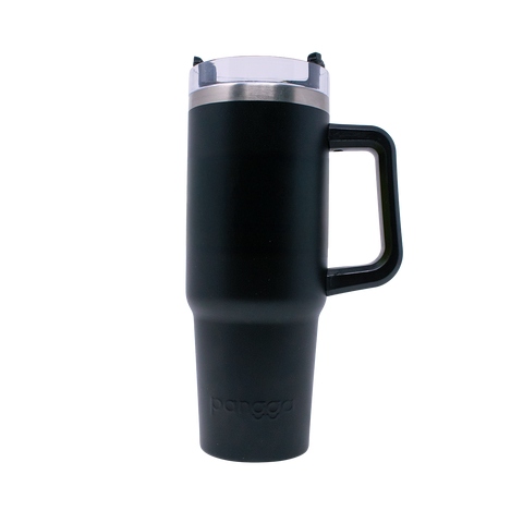 THERMO YAKK PP30 con aza y aislamiento hermético ALLOYTECH, tapa corrediza y popote , 900 ml