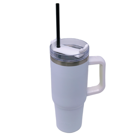 THERMO YAKK PP30 con aza y aislamiento hermético ALLOYTECH, tapa corrediza y popote , 900 ml