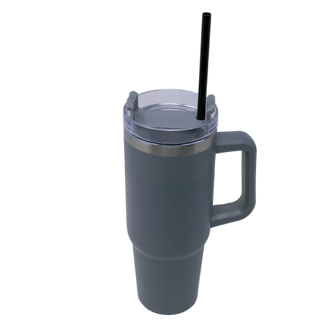 THERMO YAKK PP30 con aza y aislamiento hermético ALLOYTECH, tapa corrediza y popote , 900 ml