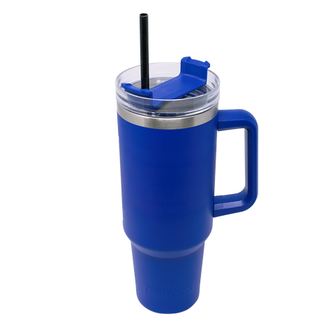 THERMO YAKK PP40 con aza y aislamiento hermético ALLOYTECH, tapa corrediza y popote , 1200 ml
