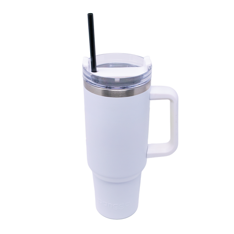 THERMO YAKK PP40 con aza y aislamiento hermético ALLOYTECH, tapa corrediza y popote , 1200 ml