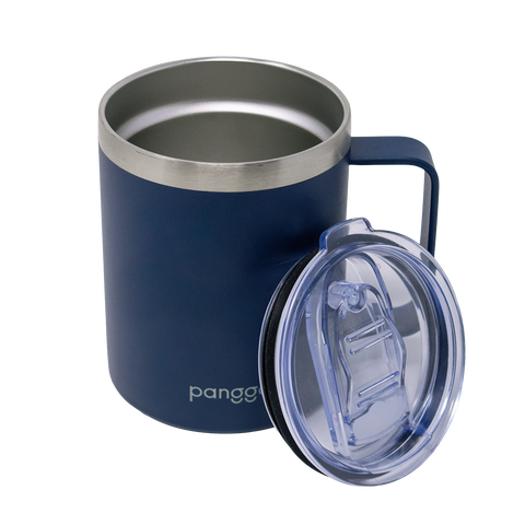 TERMO YAKK SS12 con asa de acero inoxidable ALLOYTECH y aislamiento hermético, con tapa corrediza ANTI-LEEK, Tazas que se Mantienen Frías y Calientes, 350 ml
