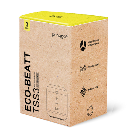 BOCINA ECO-BEATT TSS3 , Bluetooth, Inalámbrica , Resistente al Agua, Hecho de Material Eco-Wood y Yute con + De 15 Horas Continuas de Reproduccion y Sonido Superb-Bass.