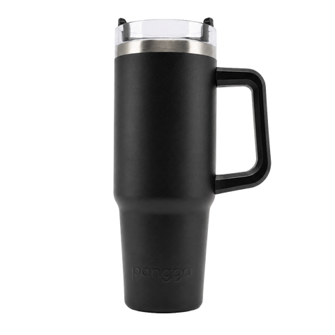 THERMO YAKK PP30 con aza y aislamiento hermético ALLOYTECH, tapa corrediza y popote , 900 ml