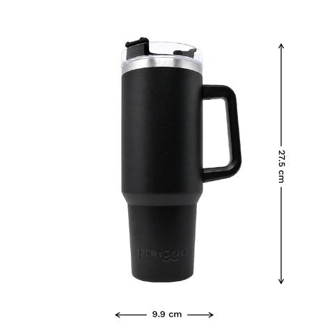 THERMO YAKK PP40 con aza y aislamiento hermético ALLOYTECH, tapa corrediza y popote , 1200 ml