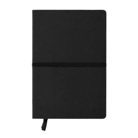 Libreta ecológica CRAFTT SC11 tamaño A5  (14.4 x 21 cm), con 100 hojas y cubierta suave hecha de botellas y papel reciclado. Ideal para notas, bocetos o diario. Diseño resistente, profesional y sustentable.