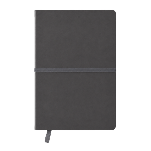 Libreta ecológica CRAFTT SC11 tamaño A5  (14.4 x 21 cm), con 100 hojas y cubierta suave hecha de botellas y papel reciclado. Ideal para notas, bocetos o diario. Diseño resistente, profesional y sustentable.