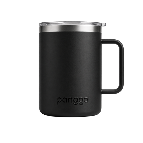 TERMO YAKK SS12 con asa de acero inoxidable ALLOYTECH y aislamiento hermético, con tapa corrediza ANTI-LEEK, Tazas que se Mantienen Frías y Calientes, 350 ml
