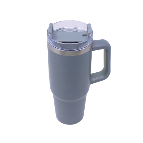 THERMO YAKK PP30 con aza y aislamiento hermético ALLOYTECH, tapa corrediza y popote , 900 ml