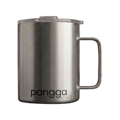 TERMO YAKK SS12 con asa de acero inoxidable ALLOYTECH y aislamiento hermético, con tapa corrediza ANTI-LEEK, Tazas que se Mantienen Frías y Calientes, 350 ml