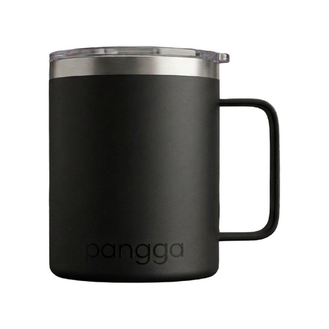 TERMO YAKK SS12 con asa de acero inoxidable ALLOYTECH y aislamiento hermético, con tapa corrediza ANTI-LEEK, Tazas que se Mantienen Frías y Calientes, 350 ml