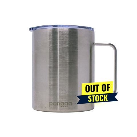 TERMO YAKK SS12 con asa de acero inoxidable ALLOYTECH y aislamiento hermético, con tapa corrediza ANTI-LEEK, Tazas que se Mantienen Frías y Calientes, 350 ml