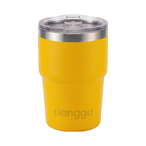 TERMO YAKK SS16 con asa de acero inoxidable ALLOYTECH y aislamiento hermético, con tapa corrediza ANTI-LEEK, Tazas que se Mantienen Frías y Calientes, 350 ml