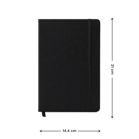 Libreta ecológica CRAFTT HC12 tamaño A5  (14.4 x 21 cm), con 100 hojas y cubierta dura hecha de botellas y papel reciclado. Ideal para notas, bocetos o diario. Diseño resistente, profesional y sustentable.
