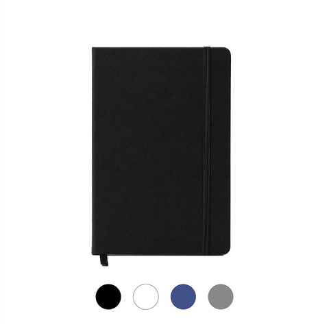 Libreta ecológica CRAFTT HC12 tamaño A5  (14.4 x 21 cm), con 100 hojas y cubierta dura hecha de botellas y papel reciclado. Ideal para notas, bocetos o diario. Diseño resistente, profesional y sustentable.