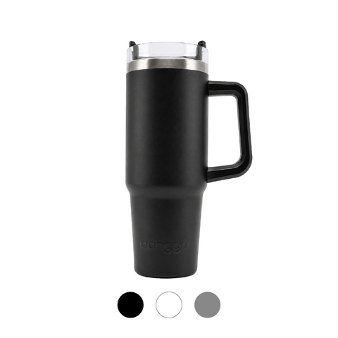 THERMO YAKK PP30 con aza y aislamiento hermético ALLOYTECH, tapa corrediza y popote , 900 ml