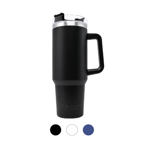 THERMO YAKK PP40 con aza y aislamiento hermético ALLOYTECH, tapa corrediza y popote , 1200 ml