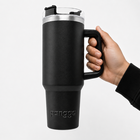 THERMO YAKK PP40 con aza y aislamiento hermético ALLOYTECH, tapa corrediza y popote , 1200 ml
