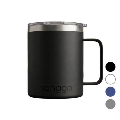 TERMO YAKK SS12 con asa de acero inoxidable ALLOYTECH y aislamiento hermético, con tapa corrediza ANTI-LEEK, Tazas que se Mantienen Frías y Calientes, 350 ml