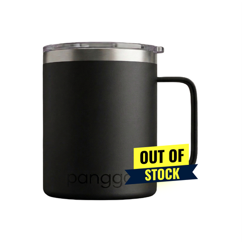 TERMO YAKK SS12 con asa de acero inoxidable ALLOYTECH y aislamiento hermético, con tapa corrediza ANTI-LEEK, Tazas que se Mantienen Frías y Calientes, 350 ml