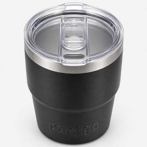TERMO YAKK SS16 con asa de acero inoxidable ALLOYTECH y aislamiento hermético, con tapa corrediza ANTI-LEEK, Tazas que se Mantienen Frías y Calientes, 350 ml