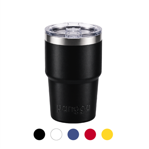 TERMO YAKK SS16 con asa de acero inoxidable ALLOYTECH y aislamiento hermético, con tapa corrediza ANTI-LEEK, Tazas que se Mantienen Frías y Calientes, 350 ml