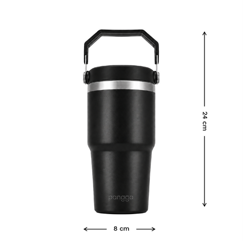 Termo YAKK T159 800ml ,  Acero Inoxidable Doble Pared , Aislamiento al Vacío , Con Tapa Hermética y Popote ,  Mantiene Bebidas Frías o Calientes ,  Ideal para Diario y Exterior